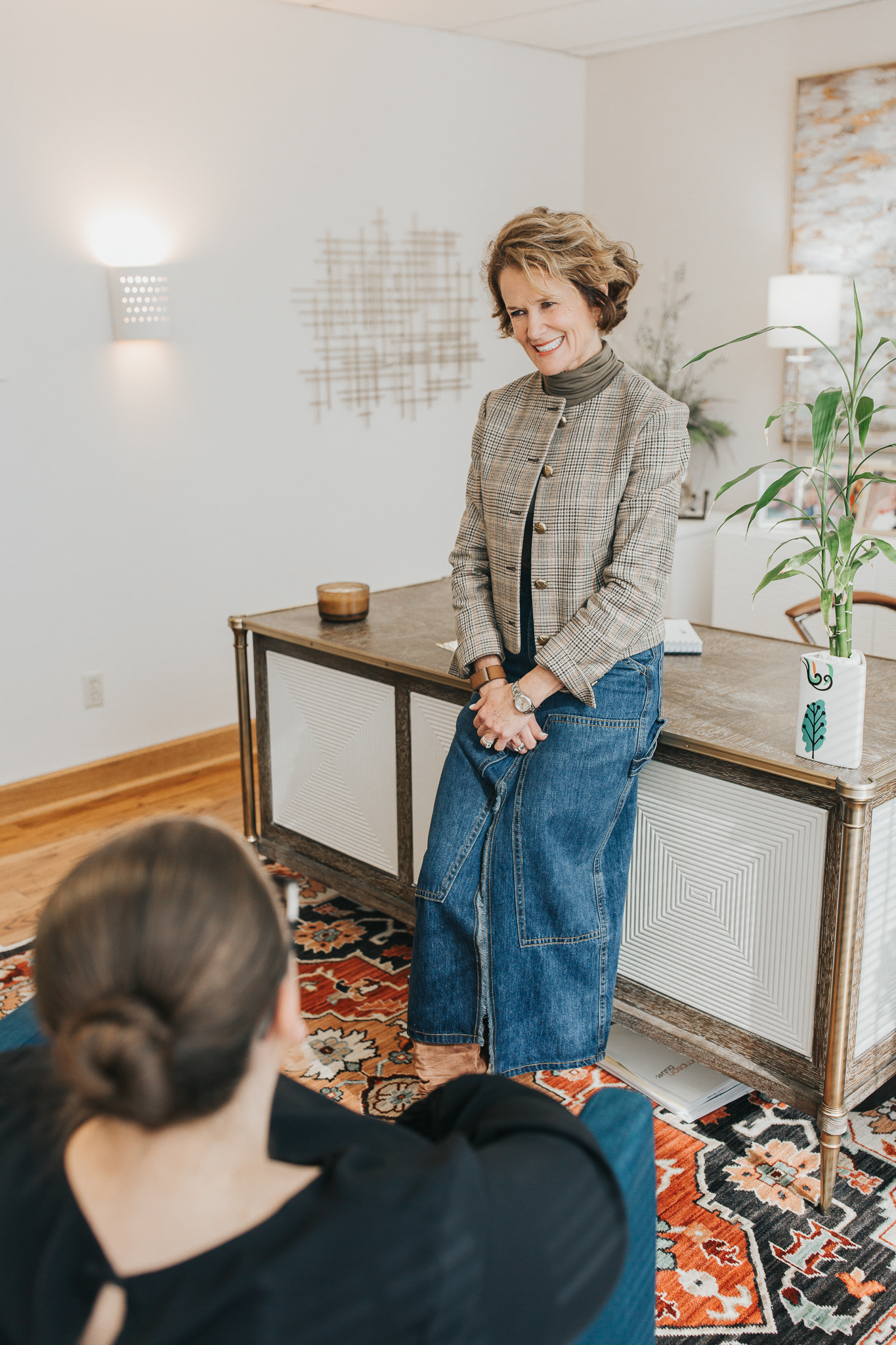 Melissa coaching an agent
